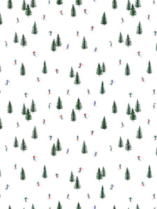 Ski Print Fleece-lined Classic Robe
