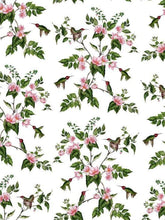 Load image into Gallery viewer, White Hummingbird Gathered Nightgown
