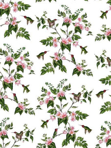 White Hummingbird Gathered Nightgown