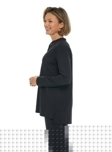 Black Loungewear V-Neck Top (Only)