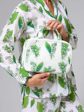 Load image into Gallery viewer, Lily of the Valley Medium Handle Cosmetic Bag
