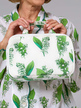 Load image into Gallery viewer, Lily of the Valley Medium Handle Cosmetic Bag
