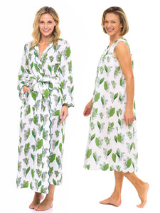 Lily of the Valley Bundle: Classic Robe + Gathered Nightgown