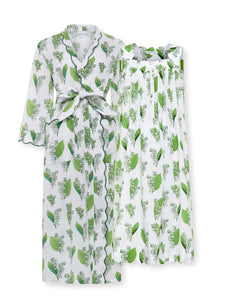 Lily of the Valley Bundle: Classic Robe + Gathered Nightgown