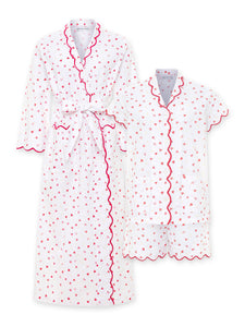 Hearts & Arrows Bundle: Classic Robe + Pajamas with Shorts