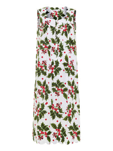 Holiday Print Gathered Nightgown