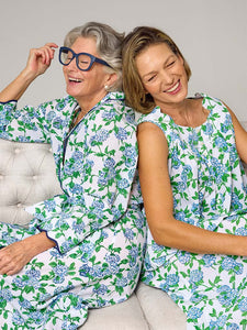 Hydrangea Bundle: Classic Robe + Gathered Nightgown