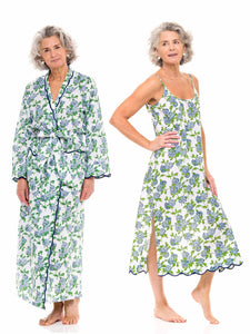 Hydrangea Bundle: Classic Robe + Nightgown