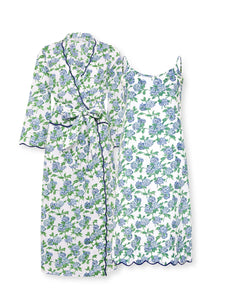 Hydrangea Bundle: Classic Robe + Nightgown