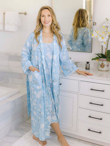 Pale Blue Gardenia Classic Robe