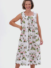 Load and play video in Gallery viewer, White Hummingbird Gathered Nightgown

