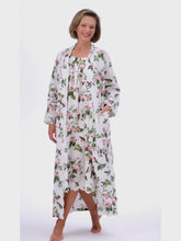 Load and play video in Gallery viewer, White Hummingbird Bundle: Classic Robe + Gathered Nightgown

