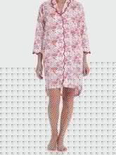 Load and play video in Gallery viewer, Pink Floral Nightshirt
