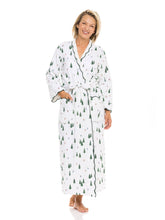 Load image into Gallery viewer, Ski Print Fleece-lined Classic Robe
