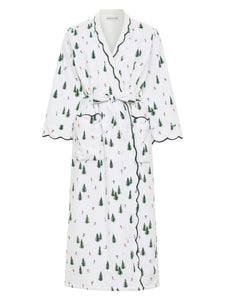 Ski Print Fleece-lined Classic Robe