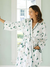 Load image into Gallery viewer, Ski Print Fleece-lined Classic Robe

