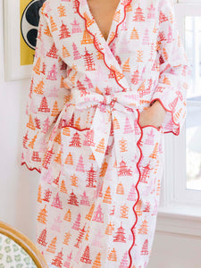 Pink Pagoda Short Classic Robe