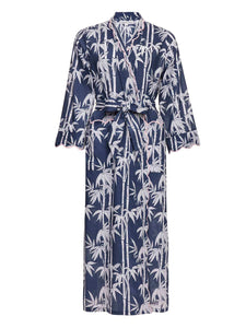 Navy Bamboo Classic Robe