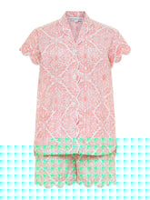 Load image into Gallery viewer, Coral Filigree PJ with Shorts
