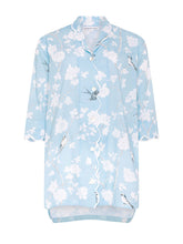Load image into Gallery viewer, Pale Blue Gardenia Scalloped Nightshirt
