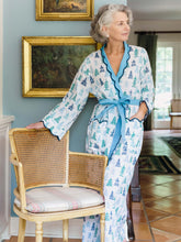 Load image into Gallery viewer, Blue/Green Pagoda Classic Robe
